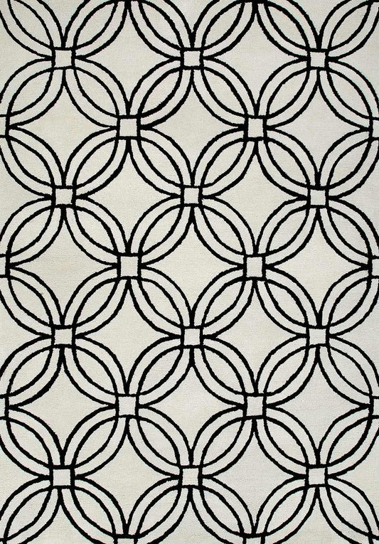 Hannover Ice Geometric Design Hand-Tufted Area rug-bisha-rugs