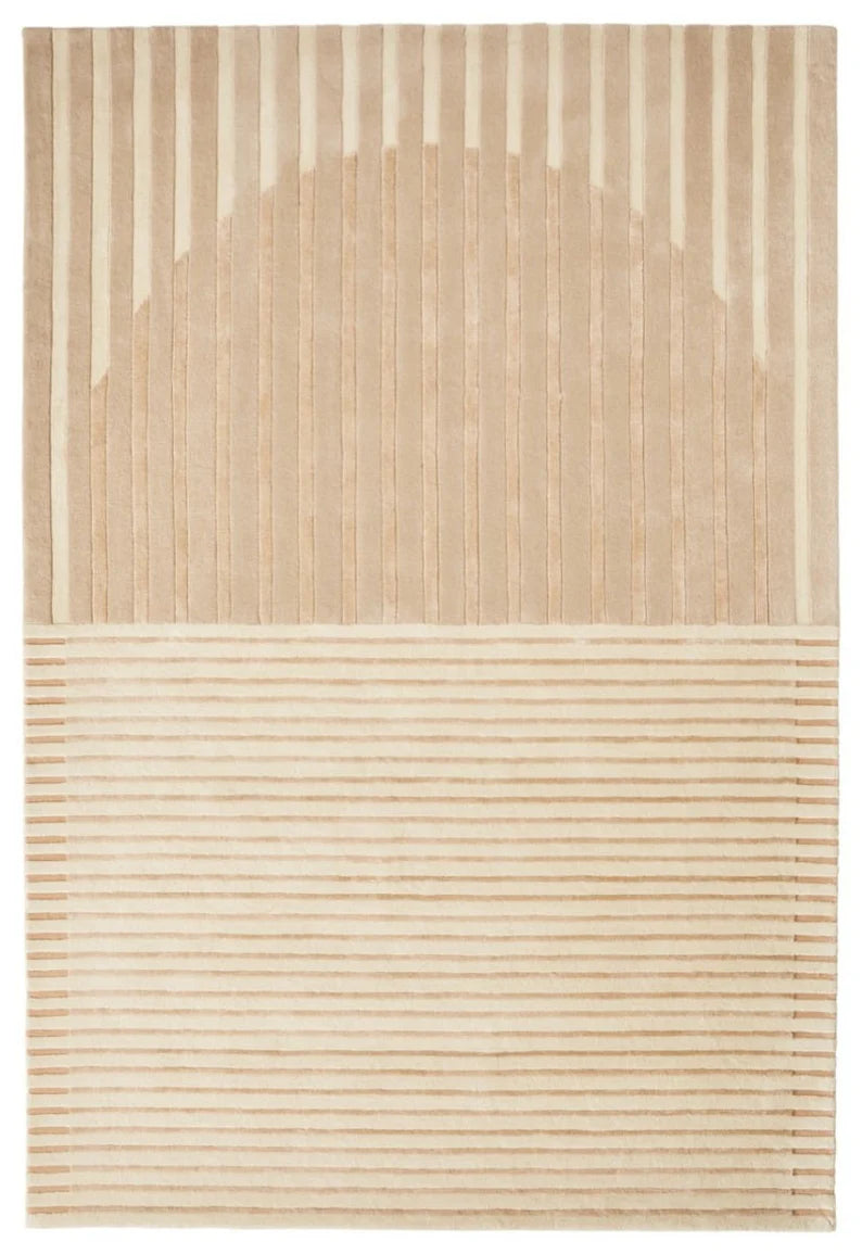 Modern Light Peach Color Hand Tufted Rug-Bisha Rug