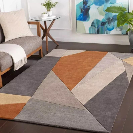 Modern Design Hand-Tufted Wool Area Rug-Bisha Rugs