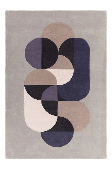 Modern Design Multicolor Matrix Hand-Tufted Rug-Bisha Rugs