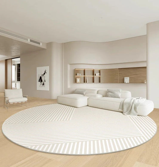 Contemporary Modern Round Rug for Living Room- Bisha-Rugs