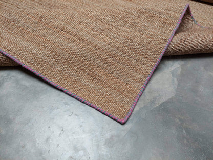 BENGAL CARNIVAL – NATURAL JUTE WITH GREEN & PINK RUGS