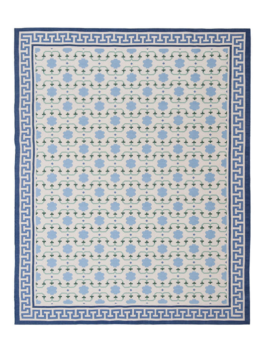 ROYAL RAJPUT – SKY BLUE & LEAFY GREENS RUGS