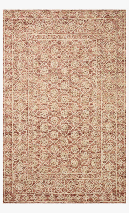 Hand Tufted Rust / Natural Area Rug