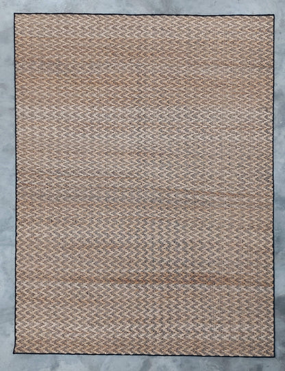 CHEVRON JUTE – NATURAL JUTE & BLACK RUGS