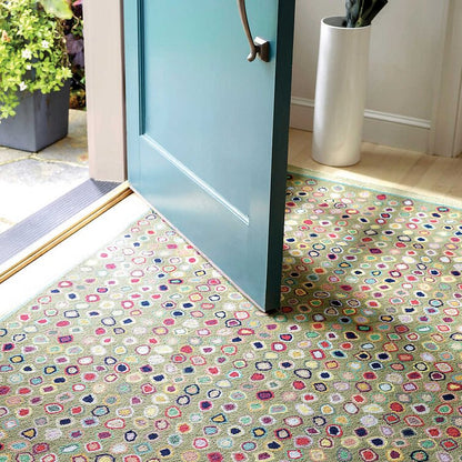 Cat's Paw Looped/Hooked Wool Area Rug