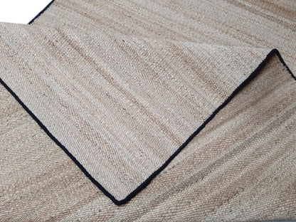 BENGAL – NATURAL JUTE & CHARCOAL BLACK RUGS