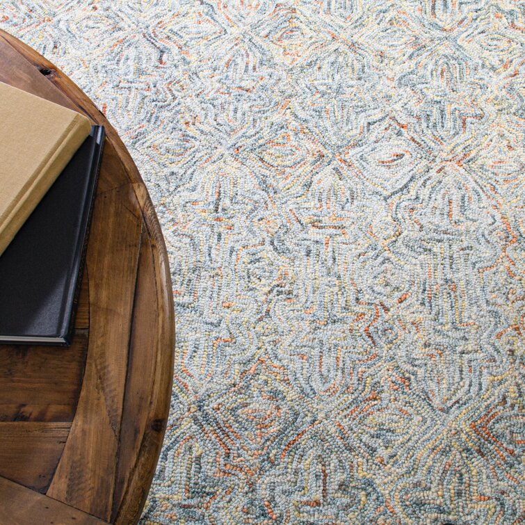 Color fields Tufted Wool Abstract Area Rug