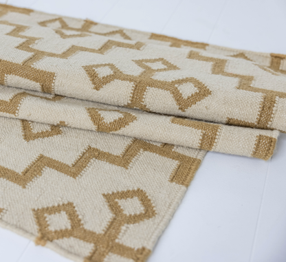 GOLD CROSS FLATWEAVE DHURRIE Handknotted rug