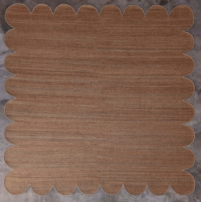 DELUX SCALLOP – NATURAL JUTE RUGS