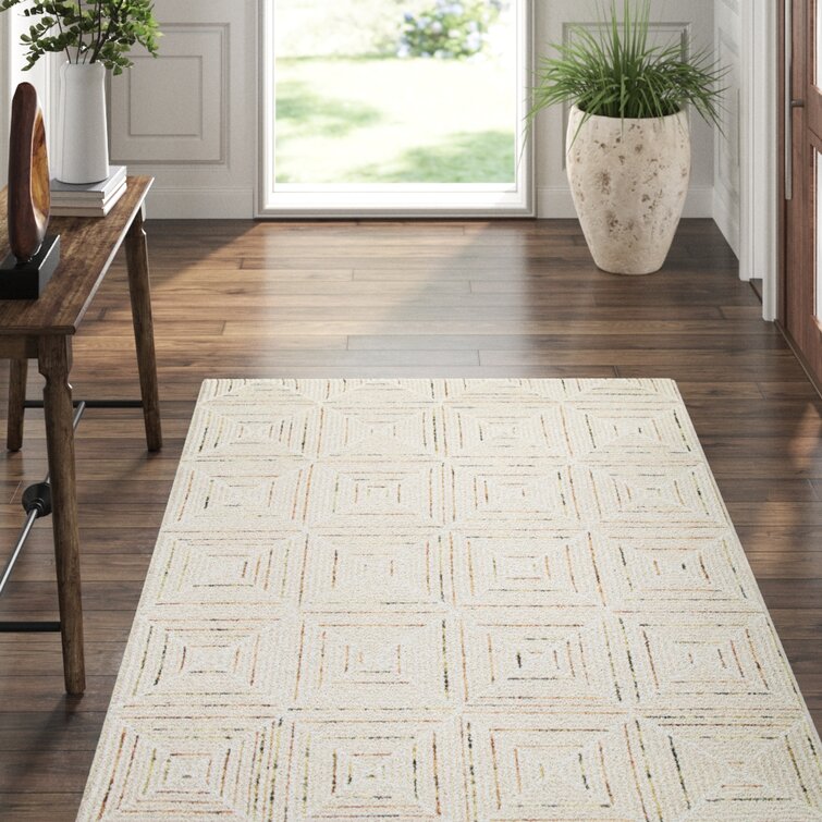 Diamond Stripe Wool Area Rug