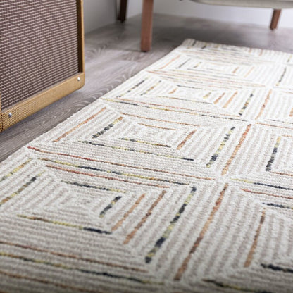Diamond Stripe Wool Area Rug