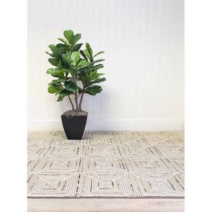 Diamond Stripe Wool Area Rug