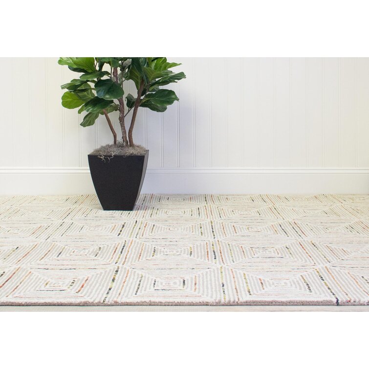 Diamond Stripe Wool Area Rug