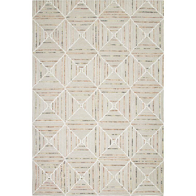 Diamond Stripe Wool Area Rug