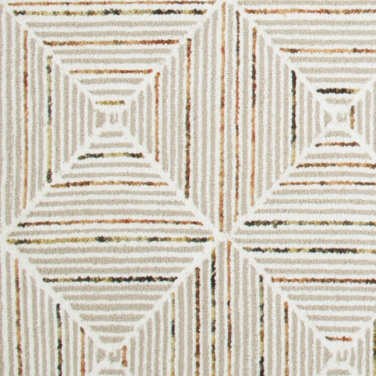Diamond Stripe Wool Area Rug