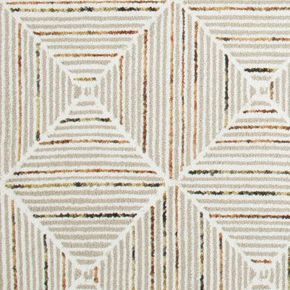 Diamond Stripe Wool Area Rug
