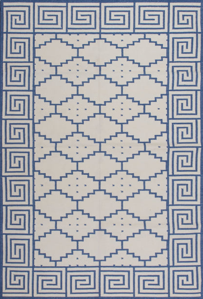 DOTTED SHALIMAR – OCEAN BLUE & OFF WHITE RUGS