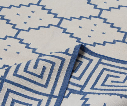 DOTTED SHALIMAR – OCEAN BLUE & OFF WHITE RUGS