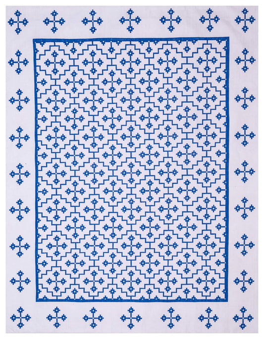 FLEUR – LONDON BLUE & OFF WHITE RUGS