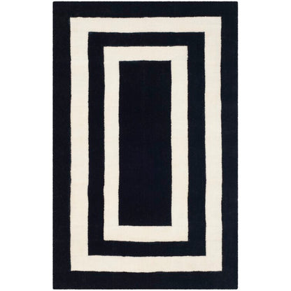 Border Hand-Tufted Wool Area Rug