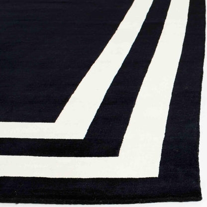 Border Hand-Tufted Wool Area Rug