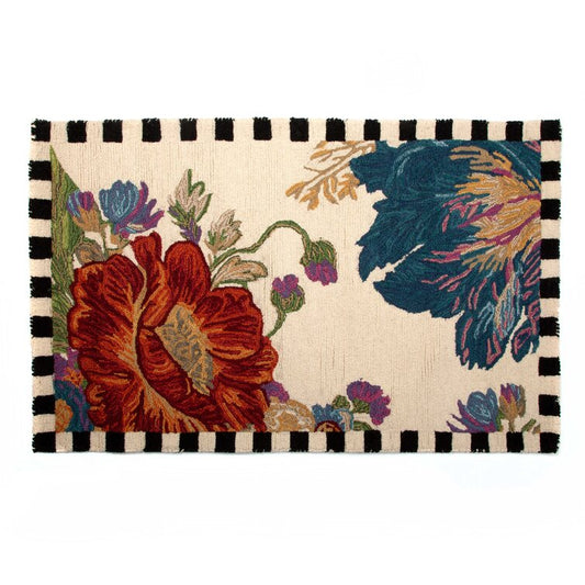 Multicolor Floral Wool Area Rug