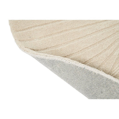 White Color Round Hand Tufted  Wool Area Rug