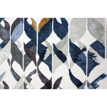 Multicolor Geomatrical Design  Wool Area Rug