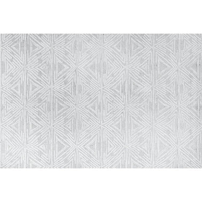 Light Gray Color Tufted Wool Area Rug