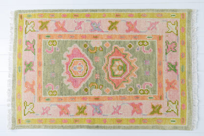 COLORFUL HILLSIDE Hand knotted Rug