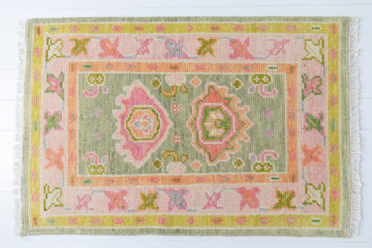 COLORFUL HILLSIDE Hand knotted Rug