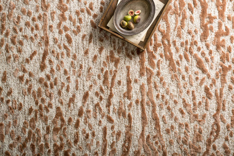 Hand Tufted Oatmeal and Terracotta Area Rug