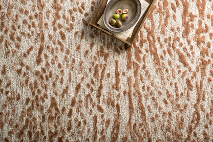 Hand Tufted Oatmeal and Terracotta Area Rug