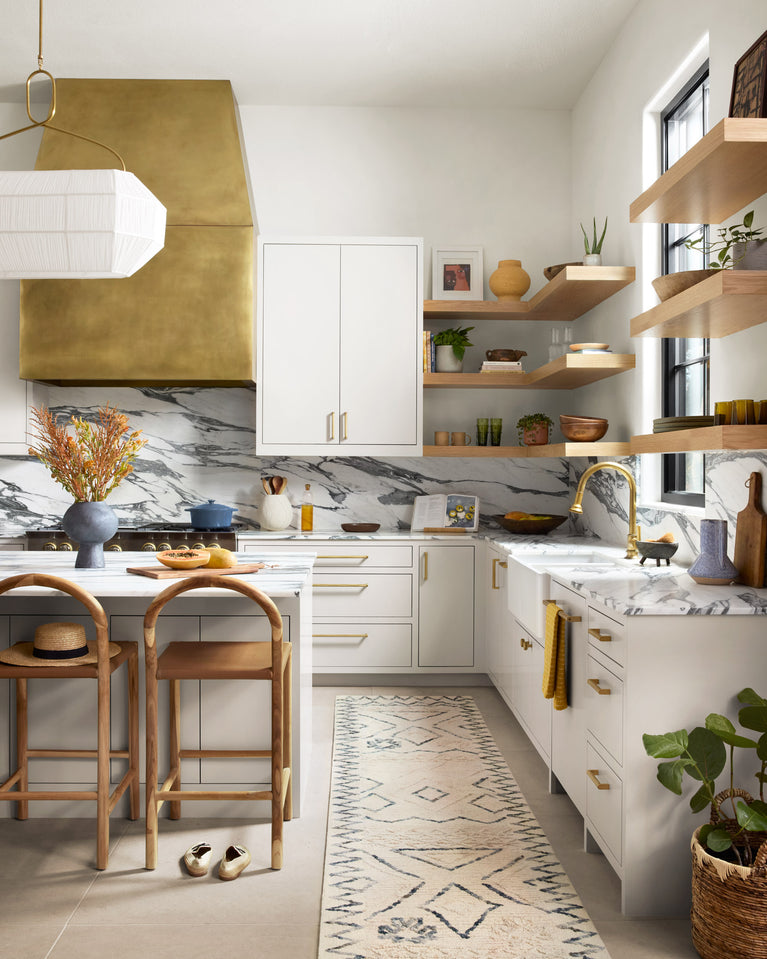 Hand Tufted Oatmeal / Denim Area Rug