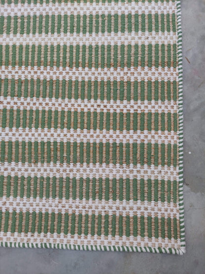 LINES – NATURAL JUTE & GRASS GREEN RUGS