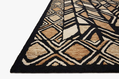 Hand Tufted Black / Beige Area Rug