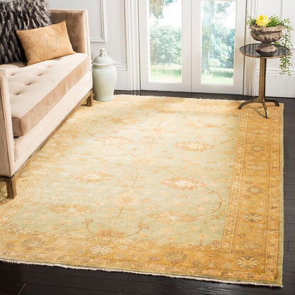 Beige and Orange Color, Oushak Wool Area Rug