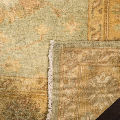 Beige and Orange Color, Oushak Wool Area Rug