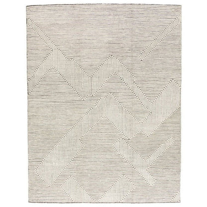 Cream Color Modern Design Wool Area Rug