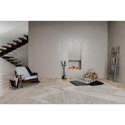 Cream Color Modern Design Wool Area Rug
