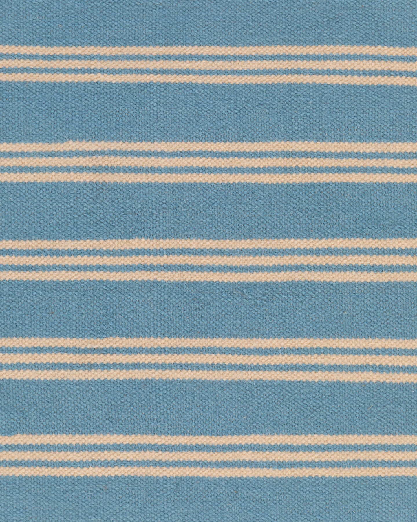 PEACOCK BLUE STRIPED DHURRIE Hand Knotted Rug