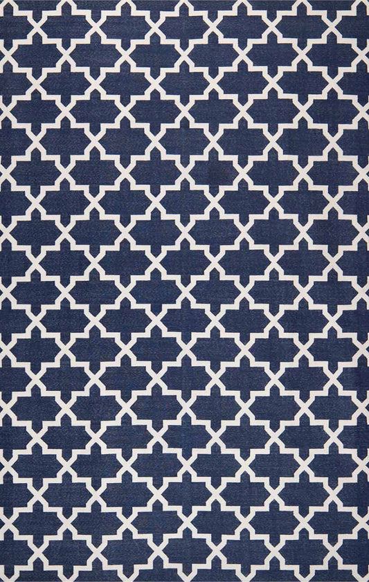 CASABLANCA – ROYAL NAVY & WHITE RUGS