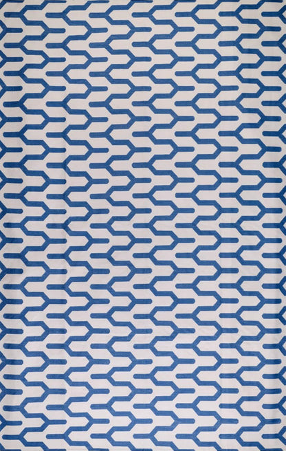 JAIPUR JIGGLE – OCEAN BLUE & WHITE RUGS