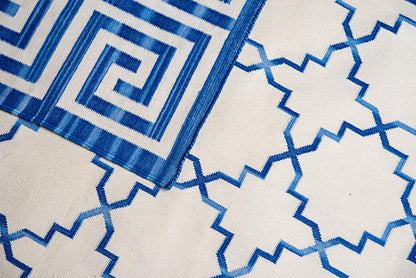 SHALIMAR – COBALT BLUE & OFF WHITE RUGS