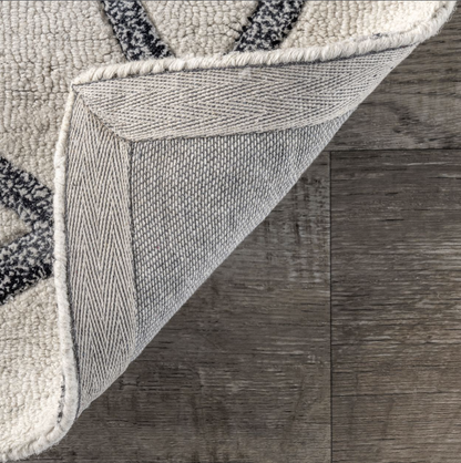 Silver Wool Imperial Trellis Area Rug