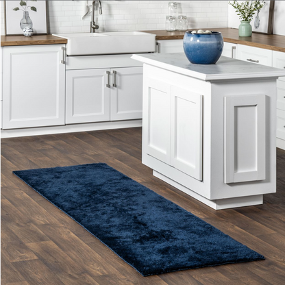 Navy Blue Solid Area Rug