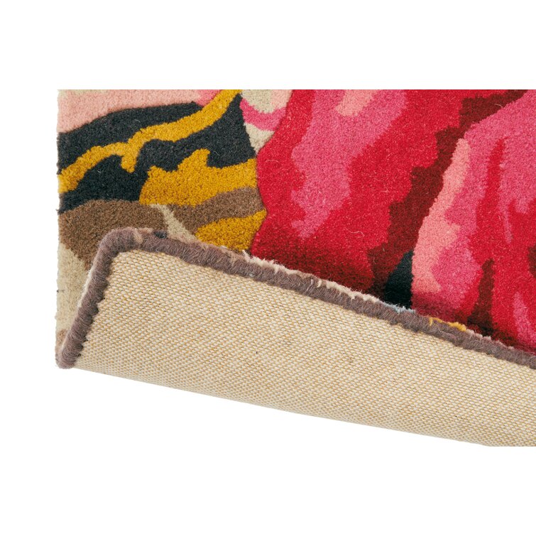 Tufted Wool Floral Area Rug