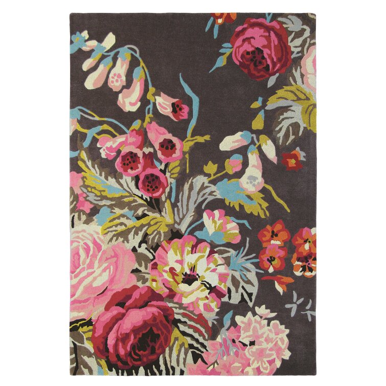 Tufted Wool Floral Area Rug