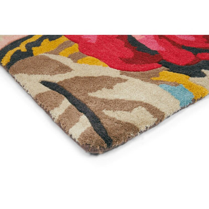Tufted Wool Floral Area Rug